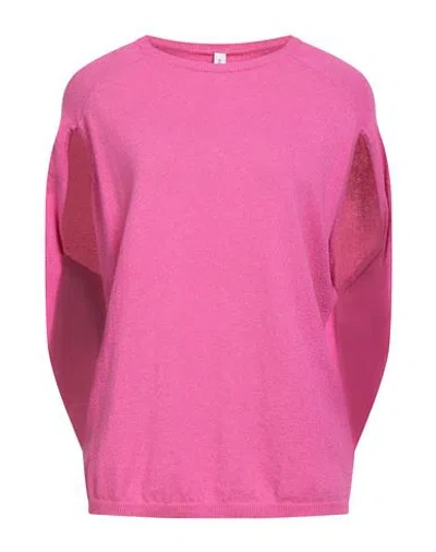 Tensione In Woman Sweater Fuchsia Size Onesize Viscose, Polyamide, Wool, Cashmere In Pink