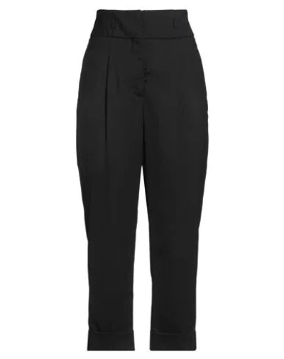 Peserico Woman Pants Black Size 10 Wool, Polyester, Elastane In Multi