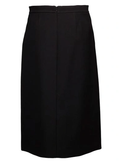 Shop Victoria Victoria Beckham Wool Skirt In Black