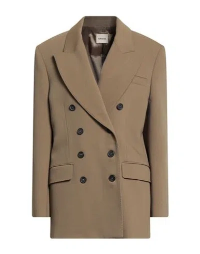 Khaite Woman Blazer Camel Size 4 Virgin Wool, Viscose In Brown