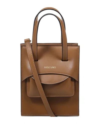Hidesins Mini Bag With Structured Shape And Handles In Brown