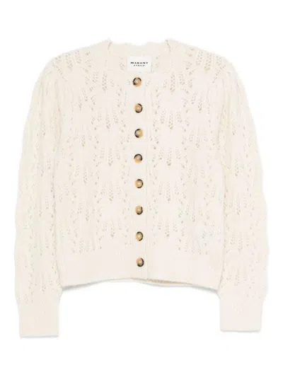 Isabel Marant Étoile Isabel Marant Etoile Lace-knit Cardigan With Button Details In Neutral