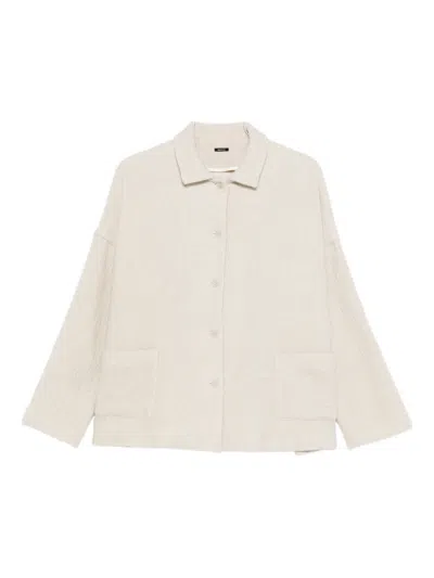Apuntob Patch-pocket Button-front Jacket In Neutral