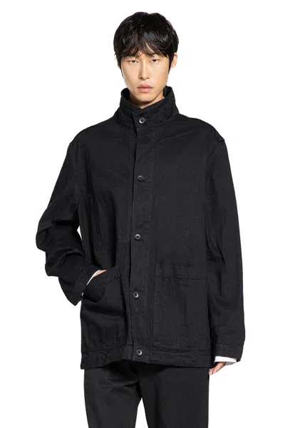 Studio Nicholson Giacca Di Jeans Crinckle In Black