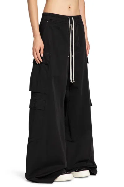 Rick Owens Drkshdw Pantaloni Double Cargo Jumbo Belas In Black