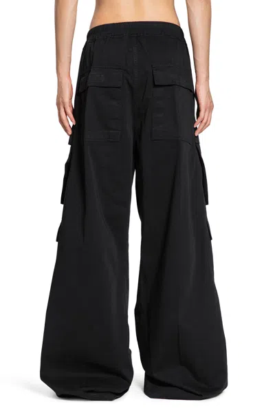 Rick Owens Drkshdw Pantaloni Double Cargo Jumbo Belas In Black