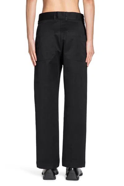 Studio Nicholson Bill Tapered-hose Mit Hohem Bund In Black
