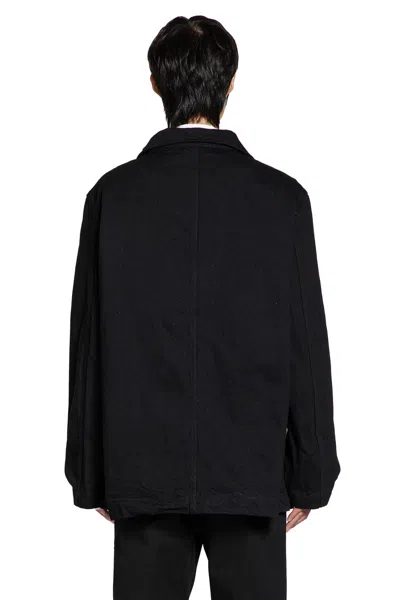 Studio Nicholson Giacca Di Jeans Crinckle In Black