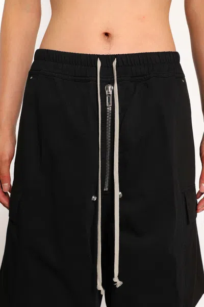 Rick Owens Drkshdw Pantaloni Double Cargo Jumbo Belas In Black