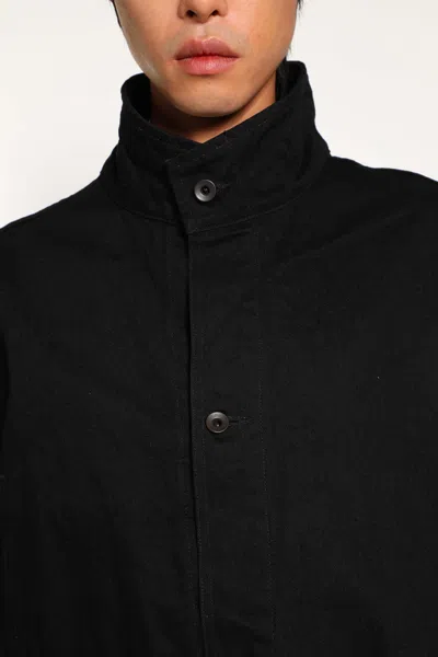 Studio Nicholson Giacca Di Jeans Crinckle In Black