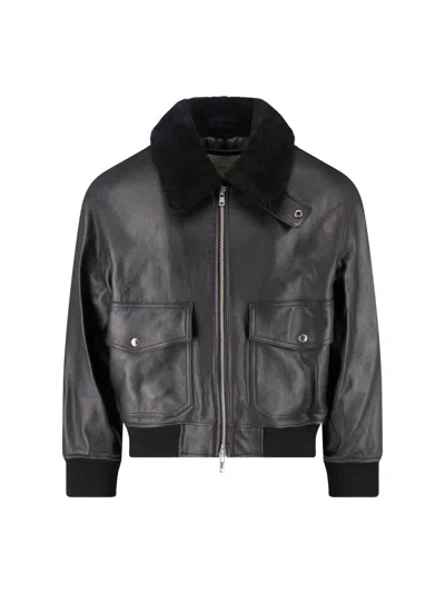 Dunst Lamb Leather Jacket In Black