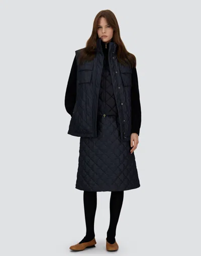 Herno Cardigan In Cob Stitch Carded Wool And Nylon Chamonix In Blue