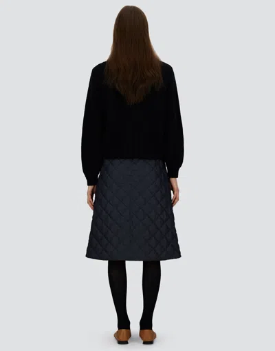 Herno Cardigan In Cob Stitch Carded Wool And Nylon Chamonix In Blue