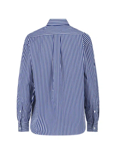 Polo Ralph Lauren Stripe Relaxed Fit Cotton Button-up Shirt In Blue