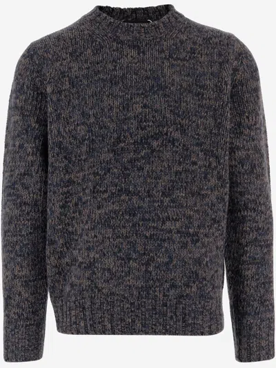 Vince Mega Marled Wool Blend Crewneck Sweater In Gray