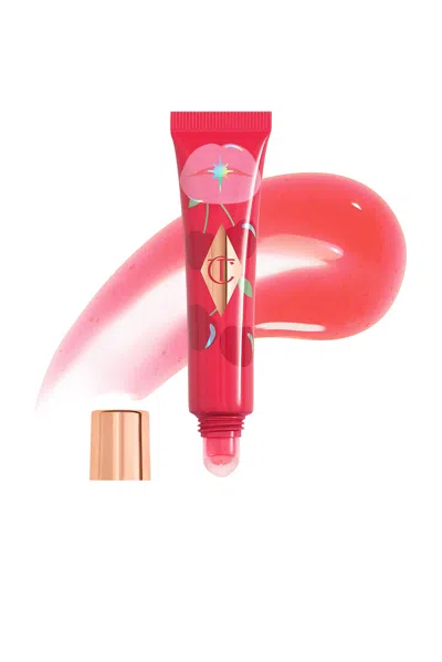 Charlotte Tilbury Unreal Lips Healthy Glow Nectar Lip Oil With Hyaluronic Acid And Vitamin E Juicylicious Cherry Glaze In Red