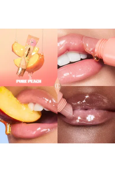 Charlotte Tilbury Unreal Lips Healthy Glow Nectar Lip Oil With Hyaluronic Acid And Vitamin E Juicylicious Pure Peach 0 In Neutral
