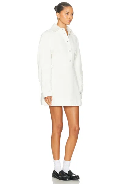 Givenchy Cocoon Mini Dress In White Denim In White