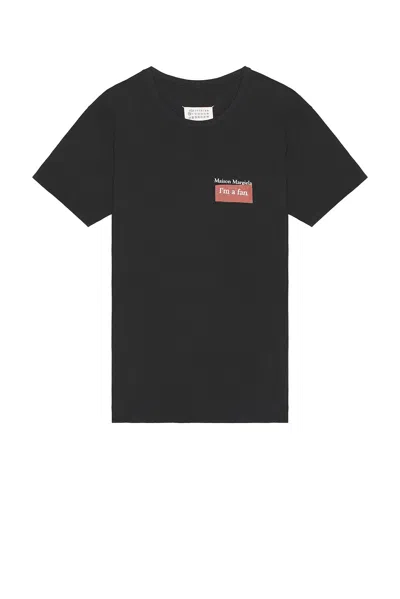 Maison Margiela Overdyed Cotton I M A Fan T-shirt In Black