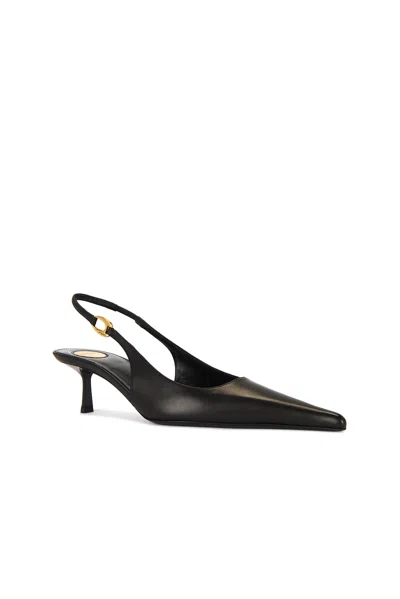 Saint Laurent Casanova Kitten Heel In Black