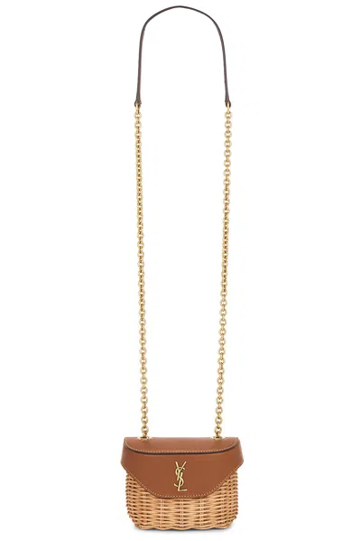 Saint Laurent June Micro Wicker Box Bag