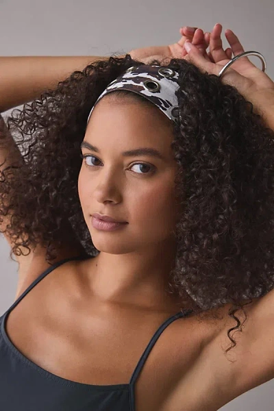 Urban Outfitters Grommet Soft And Stretchy Wide Headband In Brown Pattern, Women's At  In Black