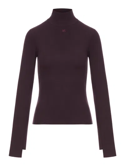 Courrèges Interlock Turtleneck Sweater In Red