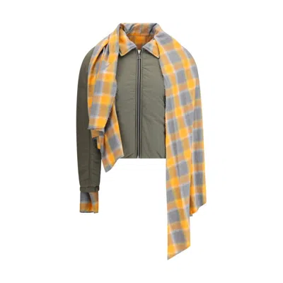 Marbell Kirsten Plaid-trimmed Zip-front Jacket In Multi