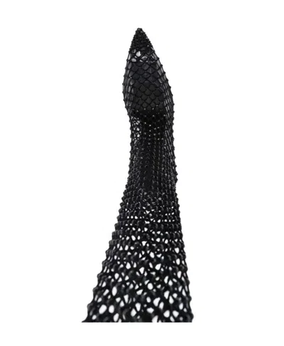 Le Silla Gilda Fishnet Knee-high Boots In Black
