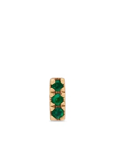 The Wild Jwls 14k Yellow Gold Julia Emerald Earring In Gold