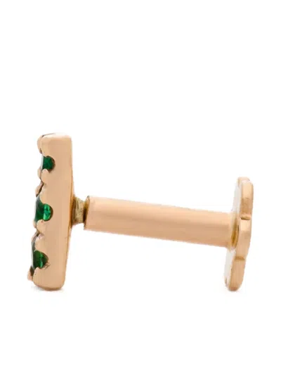 The Wild Jwls 14k Yellow Gold Julia Emerald Earring In Gold