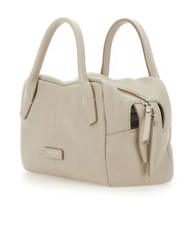 Gianni Chiarini Logo Patch Zipped Tote Bag In Neutral
