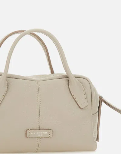 Gianni Chiarini Logo Patch Zipped Tote Bag In Neutral