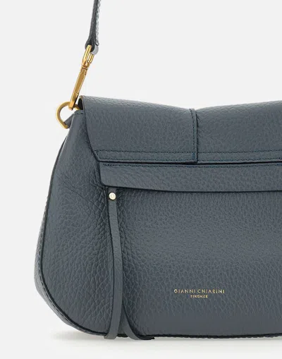 Gianni Chiarini Helena Round Shoulder Bag In Blue