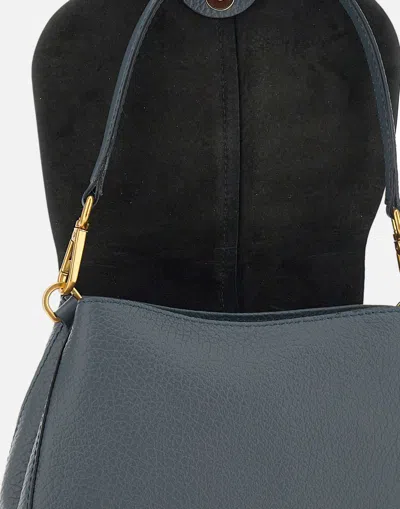 Gianni Chiarini Helena Round Shoulder Bag In Blue