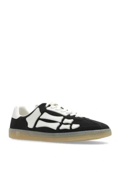Amiri Low Profile Sneakers Featuring Contrast Panels In Black