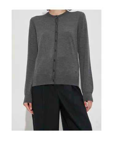 Dolce & Gabbana Button-front Cardigan In Gray