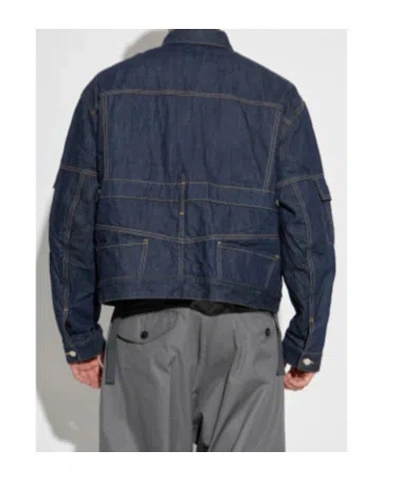 Dsquared2 Multi-pocket Panelled Denim Jacket In Blue