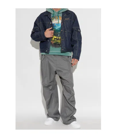 Dsquared2 Multi-pocket Panelled Denim Jacket In Blue