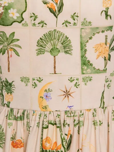 Agua By Agua Bendita Lima Tiered Printed Cotton-blend Mini Dress In Multi