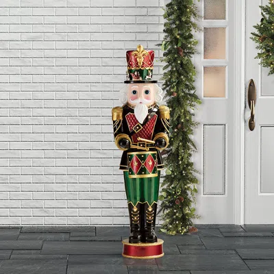 Frontgate 5 Ft. Led Holiday Parade Nutcracker In Multi