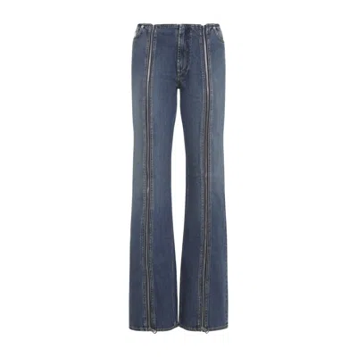 Jean Paul Gaultier Front Zip Trousers Featuring Pockets In Blue