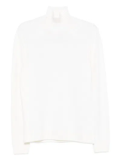 Dondup White High Neck Pullover In Multi