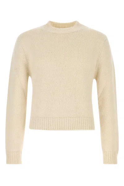 Jil Sander Ivory Alpaca Blend Sweater In Neutral