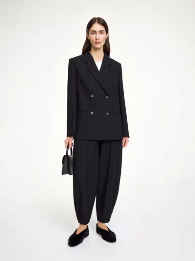 By Malene Birger Ramona Oversized Double-breasted Blazer In Black