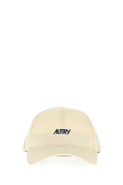 Autry Cream Cotton Baseball Cap In Neutral