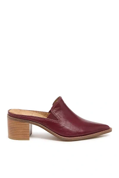 Kelsi Dagger Brooklyn Mason Pointed Toe Loafer Mule In Burgundy