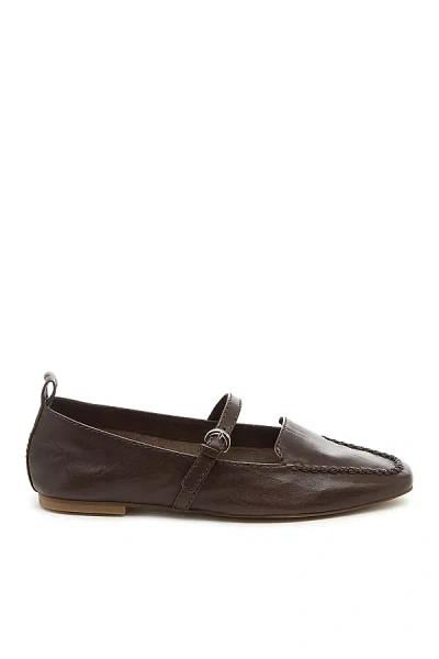 Kelsi Dagger Brooklyn Ferry Mary Jane Loafers In Brown