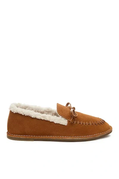 Kelsi Dagger Brooklyn Huggy Faux Shearling Lined Slipper In Brown