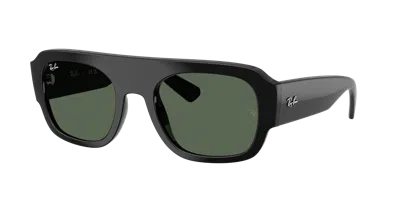 Ray Ban Shield-frame Tinted Sunglasses In Black